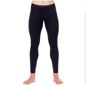 Icebreaker Merino 200 Oasis Thermal Leggings w/ fly Men's Large Black Thermal